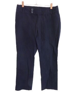 Banana Republic Contoured Fit Navy Blue Pin Stripe Size 4P Pants